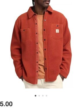 Howler Brothers Allegheny Fleece Over-shirt in Cinnamon Size Medium A00367